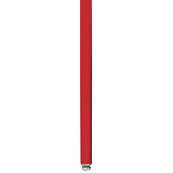 A Metro Super Erecta flame red post with a metal base.