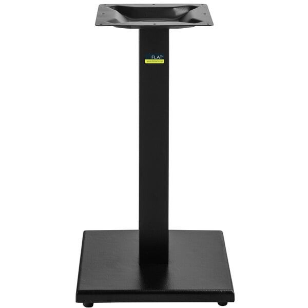 A black rectangular FLAT Tech table base stand.