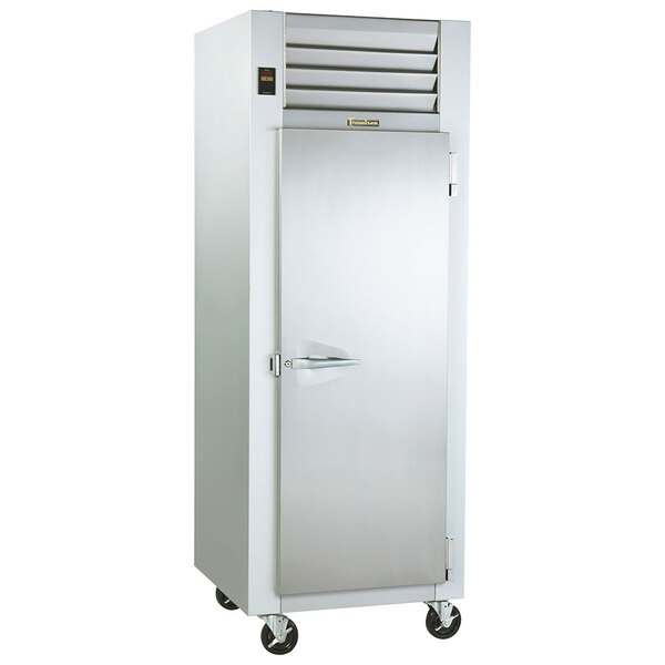 A white Traulsen hot food holding cabinet with a right hinged door.