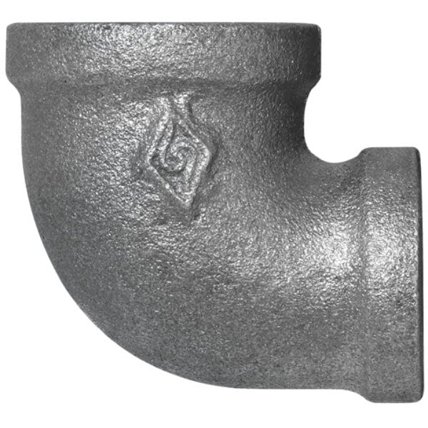 A Dormont 3/4" female to female street elbow for a grey metal pipe.