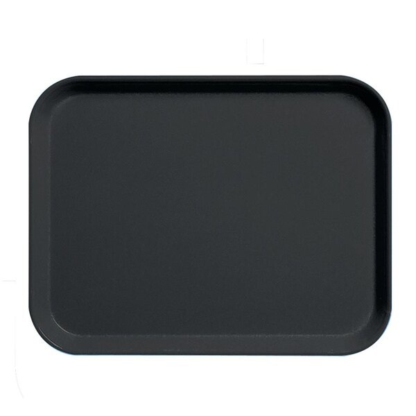 A black rectangular tray with a white background.