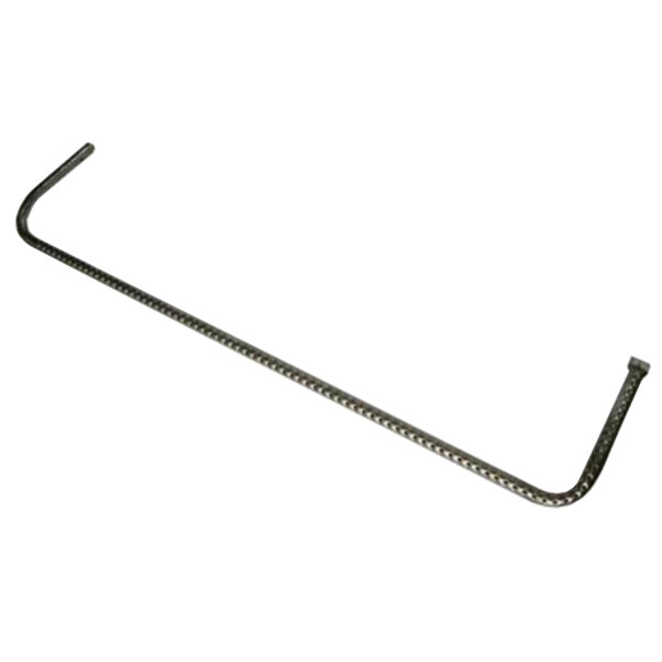 A long metal rod with a handle on the end, on a white background.