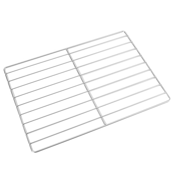 A white metal grid for an Alto-Shaam smoker.