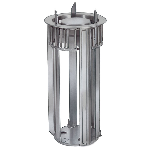 A Lakeside stainless steel drop in dish dispenser with a round top.