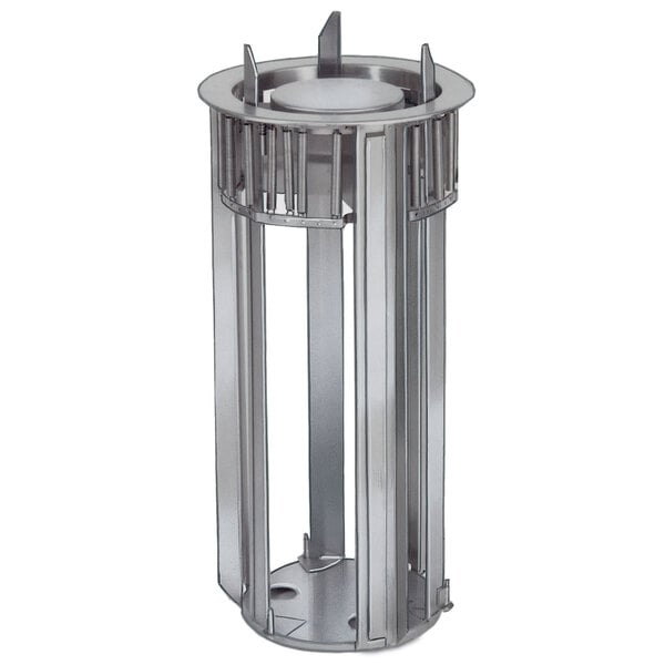 A Lakeside stainless steel unheated dish dispenser with a round top.