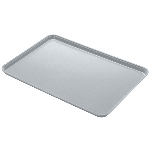 A white steel Camlite tray on a counter.