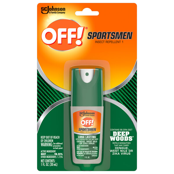 A package of 12 SC Johnson OFF! Deep Woods Sportsmen Insect Repellent sprays.