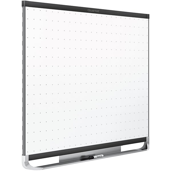 A Quartet Total Erase whiteboard with a black aluminum frame.