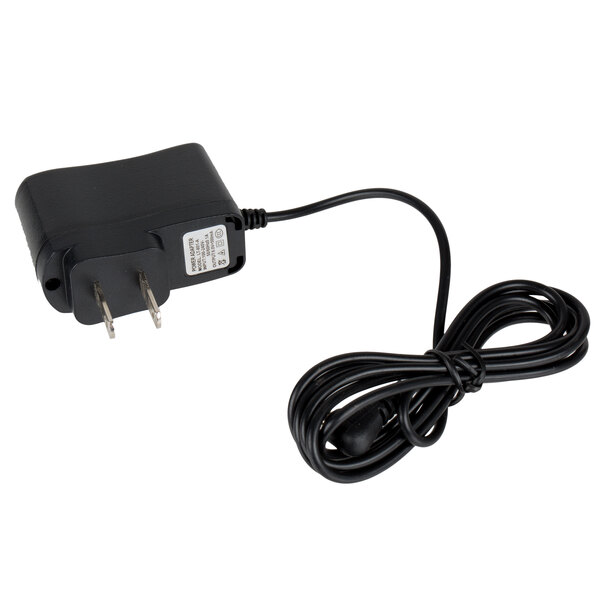 A black AvaWeigh 6V AC adapter with a wire.