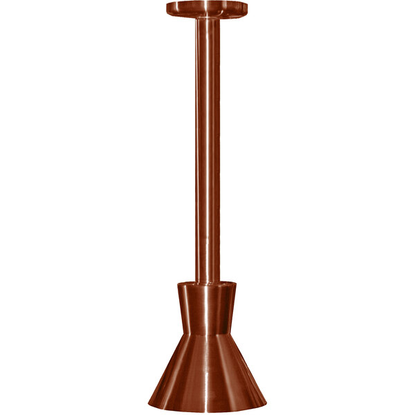 A brown metal Hanson Heat Lamps rigid tube for ceiling mounting with a smoked copper finish.