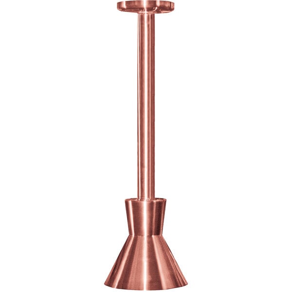A Hanson Heat Lamps copper tube for ceiling mounting.