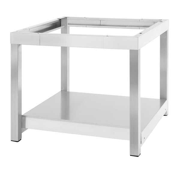 A stainless steel Garland Designer Series equipment stand with a shelf.