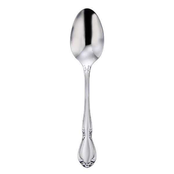 A Oneida Chateau stainless steel children's teaspoon with a silver handle.