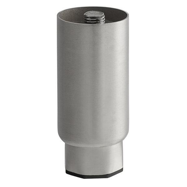 A silver cylinder with a screw used for adjusting height on a Cooking Performance Group convection oven.