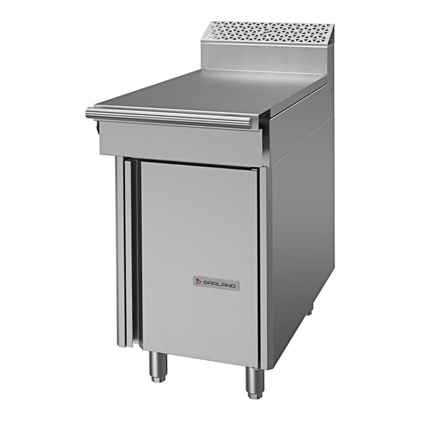 A U.S. Range stainless steel counter top spreader cabinet with a drawer on it.