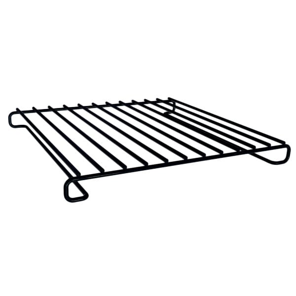 A black wire rack for a Merrychef high speed oven.