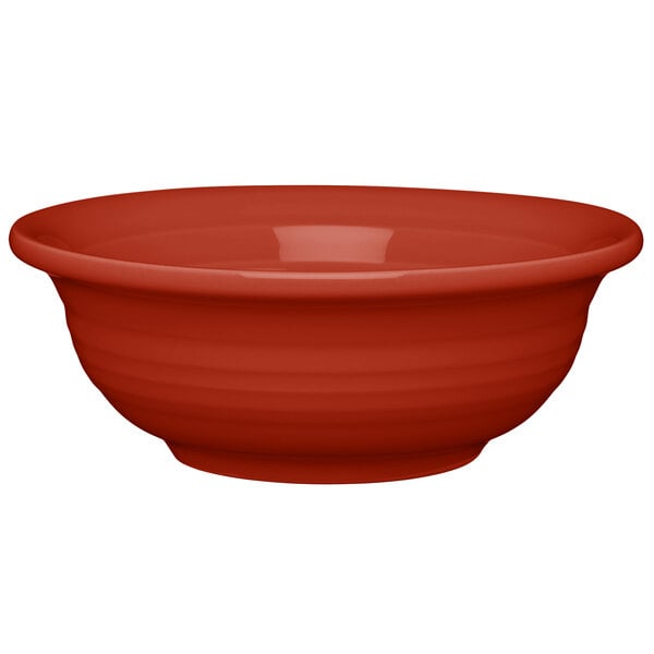A scarlet Fiesta china bowl.