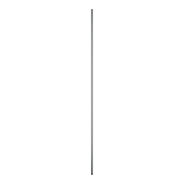 A long thin metal pole with black lines on top.
