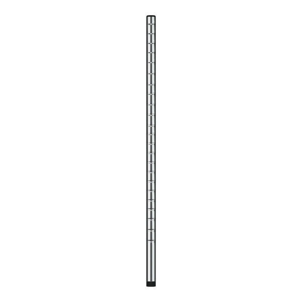 A long metal pole with a black rubber tip.