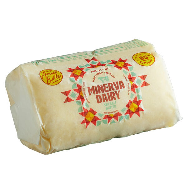 A package of Minerva Dairy butter on a white background.