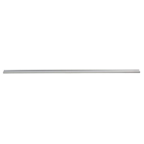A long metal bar on a white background.