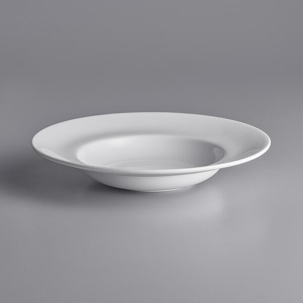 A Chef & Sommelier white bone china pasta bowl on a white background.