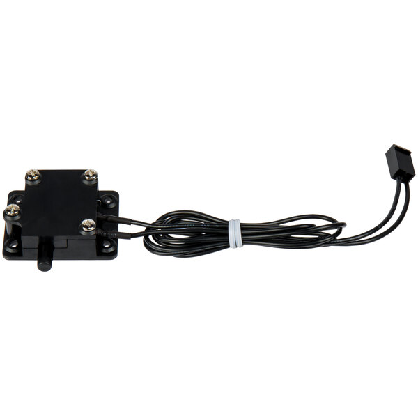 A black VacPak-It micro switch with wires.