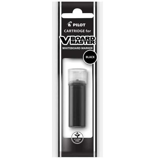 A black Pilot V Board marker refill in black and white packaging.