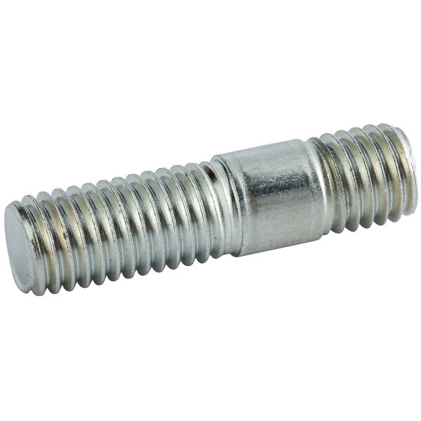 A stainless steel threaded bolt with a nut, the Avantco carriage knob stud.