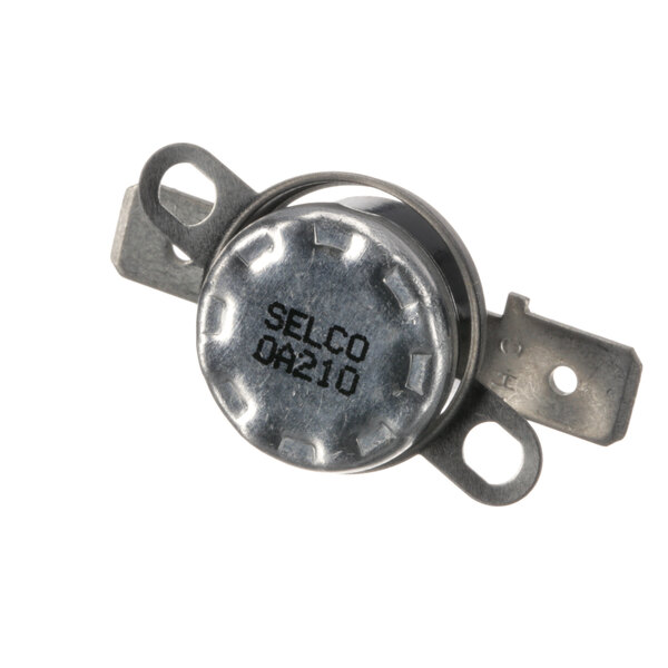 A close-up of a metal thermostat cap with the word "SECO" stamped on it.