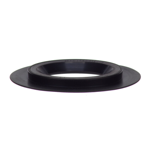 A black rubber seal with a hole in it.