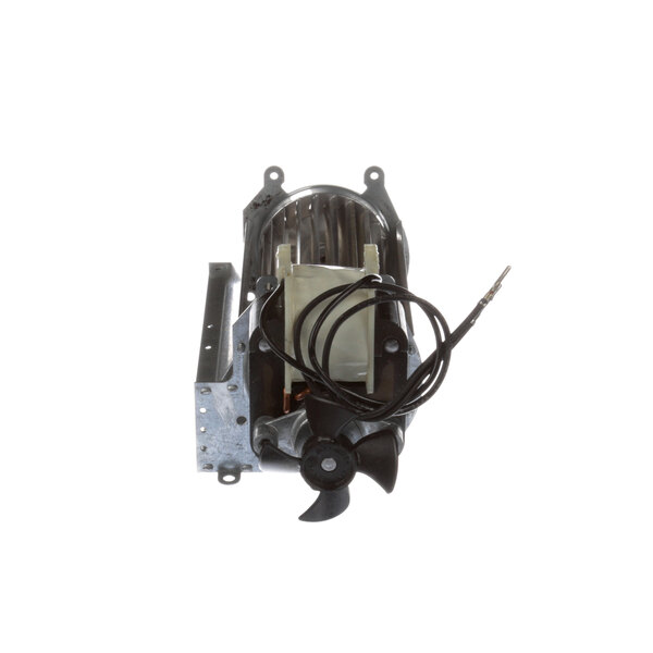 A Wisco Industries blower motor with a wire harness and wires.
