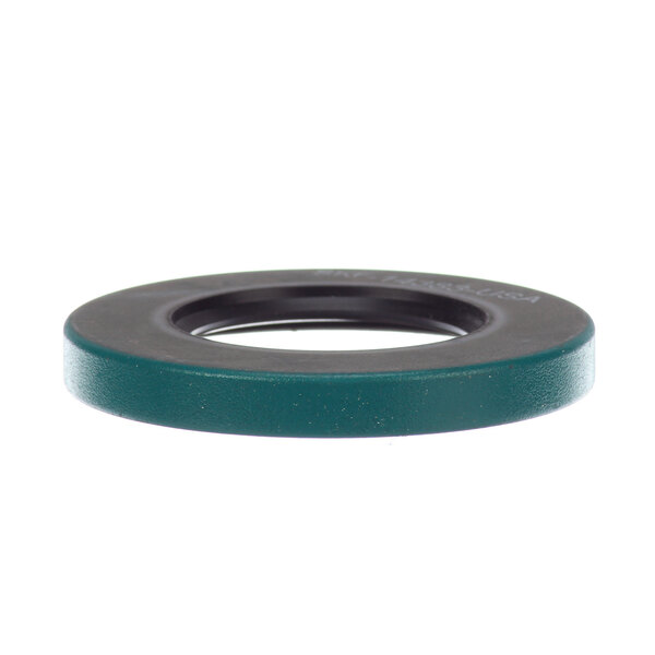 A green rubber Hobart planetary seal with a black ring.