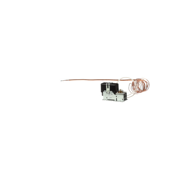 A small electronic device with a small wire and a small copper wire attached.