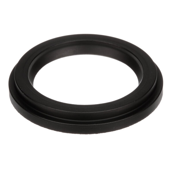 A black rubber seal ring with a round shape.