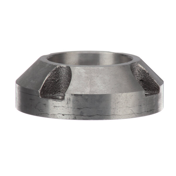 A stainless steel Hobart Retainer with a hole in it.