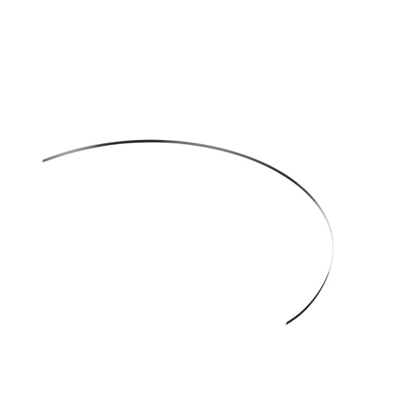 A black curved wire with a curved end.