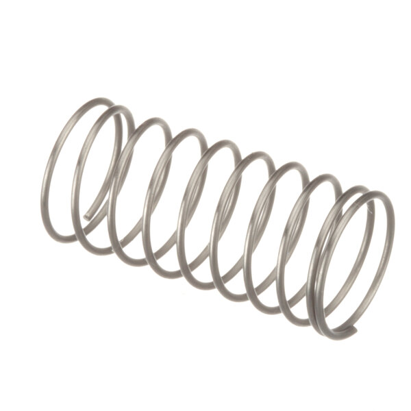 A close-up of a Skyfood metal spring on a white background.