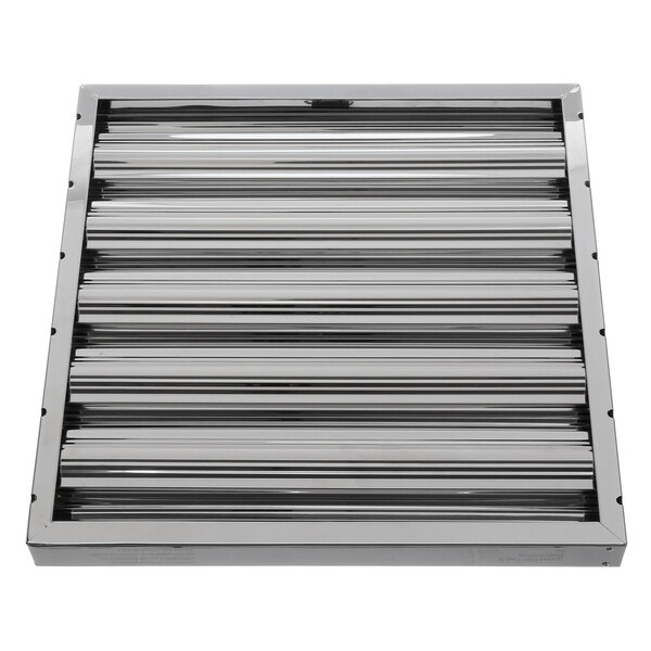 A stainless steel Accurex exhaust hood filter.