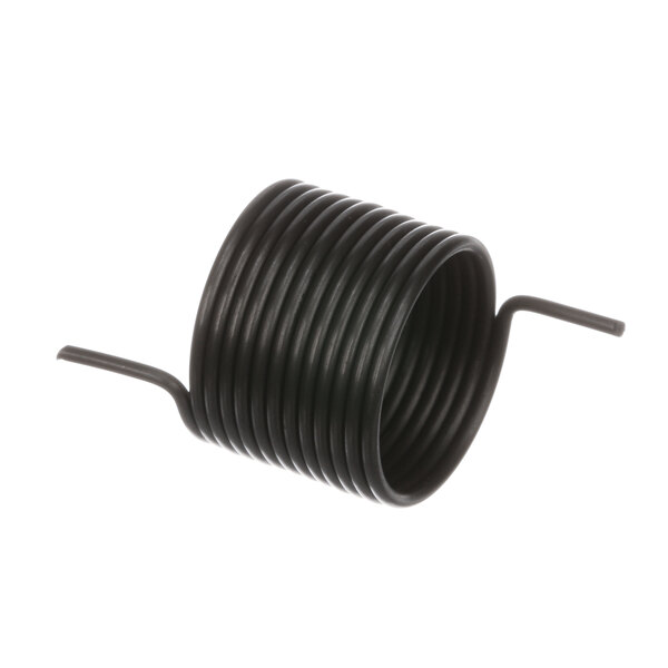 A black coil spring with a wire on it.