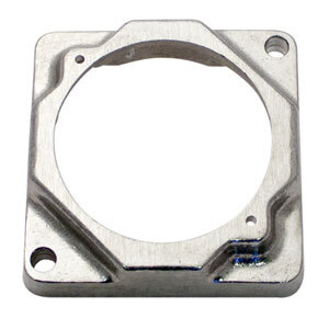 A Nemco Wedger Blade Holder with a hole in a metal plate.