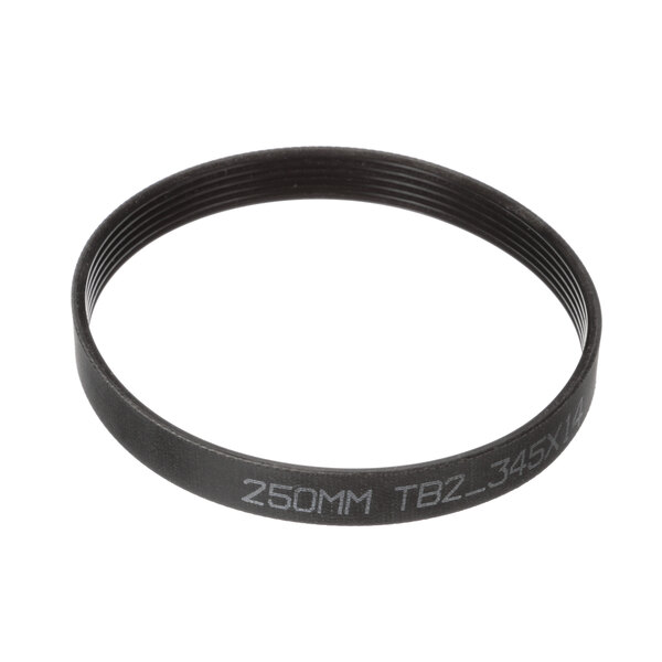 A black rubber ring with white text that says "25mm"