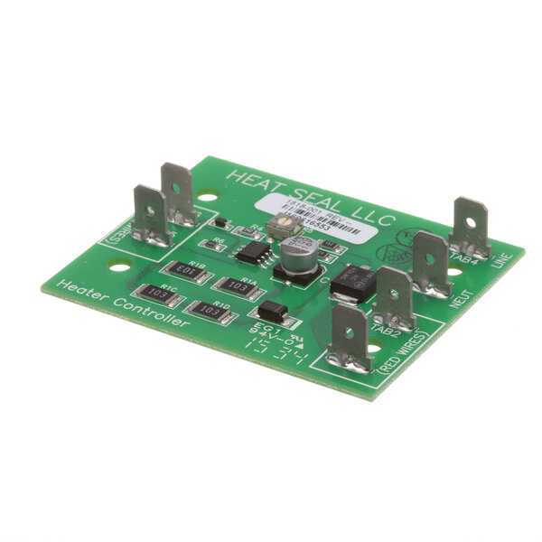 A green Heat Seal circuit control board with black and silver components.