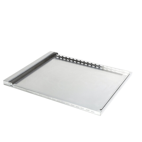 A stainless steel Food Warming Equipment top panel with a handle.
