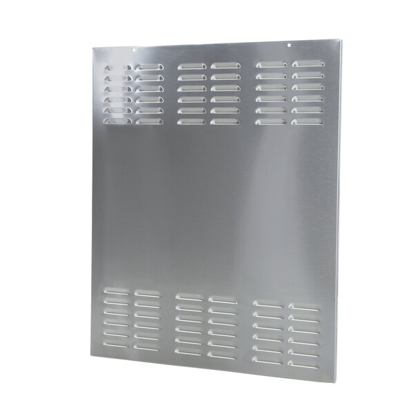 A metal panel with holes.