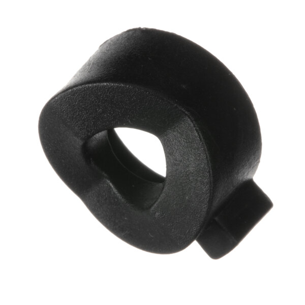 A black round rubber ring with a hole in it.