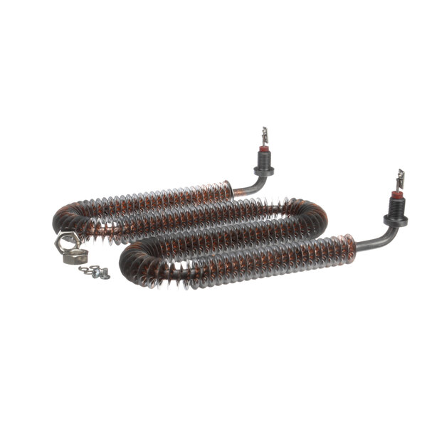 A Lakeside heating element with two metal coils and metal wires.