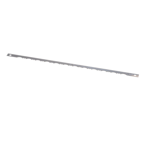 A long metal rod with a handle and holes on the end.