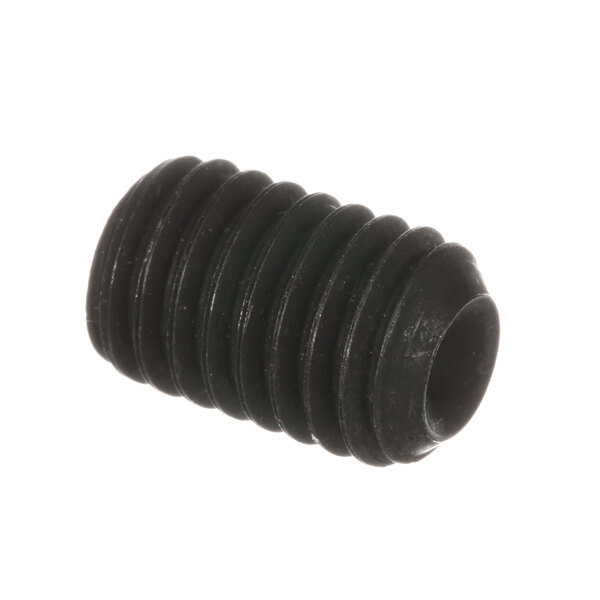 A close-up of a black Berkel grub screw.