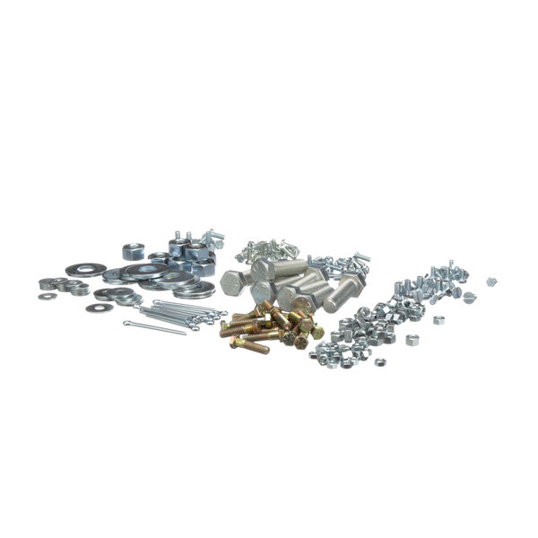 A group of Cutler Industries bolts and nuts on a white background.